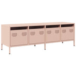 ZNTS TV Cabinet Pink 135x39x43.5 cm Cold-rolled Steel 851305