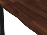 70 x 70 x 75 cm Solid Acacia Wood Dark Brown and Black Square 937481