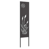 Garden Privacy Screen Black 32 x 140 cm Cold-rolled steel 876203