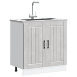 Sink Base Cabinet Lucca Concrete Grey Engineered Wood 853691