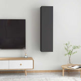 TV Cabinets 2 pcs Grey 30.5x30x60 cm Engineered Wood 803331