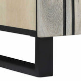 Bathroom Cabinet Set 2 pcs White Solid Mango Wood 3310048