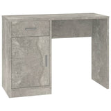 Desk with Drawer&Cabinet Concrete Grey 100x40x73 cm Engineered Wood 342654