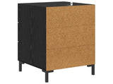 Bedside Cabinet Black Oak 40 x 40 x 66 cm Engineered Wood 882118