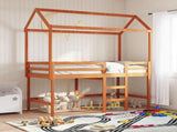 Loft Bed Frame Wax Brown 90 x 190 cm Solid Pine Wood 3422774