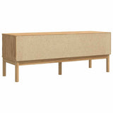 Hallway Bench FLORO Wax Brown 115 x 40 x 45 cm Solid Pine Wood 42011243
