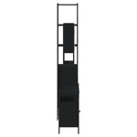 ZNTS 3 Piece Bathroom Furniture Set Black Engineered Wood 3214675