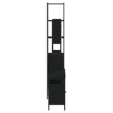 ZNTS 3 Piece Bathroom Furniture Set Black Engineered Wood 3214675