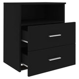 803274 Bed Cabinet Black 50x32x60 cm