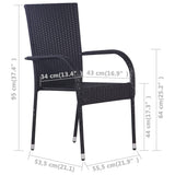 Dining Set Black 3067787