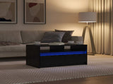Coffee Table Black Oak 90 x 50 x 45 cm Engineered Wood 8004684