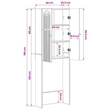Toilet Cabinet ALKMAAR Concrete Grey 66 x 25.5 x 190 cm 896258