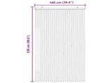 Insect Curtain Chenille Light Grey and White 100 x 230 cm 42034419