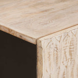 Coffee Table White 80 x 50 x 40 cm Solid Mango Wood 4017869