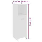 4 Piece Bathroom Furniture Set White Engineered Wood 3056880