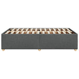 ZNTS Bed Frame without Mattress Dark Grey Double Fabric 3284766