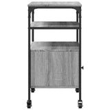 Printer Stand 3-Tier Grey Sonoma 50x40x76 cm Engineered Wood 842294
