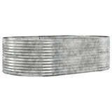 Garden Raised Bed Silver 212x140x68 cm Galvanised Steel 319097