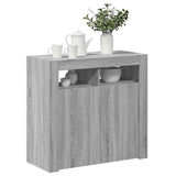 Sideboard with LED Lights Grey Sonoma 80x35x75 cm 815730