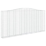 Arched Gabion Basket 400x30x180/200 cm Galvanised Iron 153409