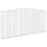 Arched Gabion Basket 400x30x180/200 cm Galvanised Iron 153409