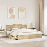 Storage Bed with Drawer Sonoma Oak 180 x 200 cm Engineered Wood 3413070