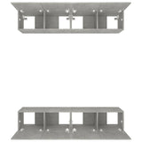 TV Cabinets 4 pcs Concrete Grey 80x30x30 cm Engineered Wood 3114185