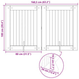 Dog Gate with Stands 2 pcs Old Wood 80 x 100 cm Engineered Wood 892041