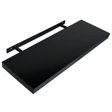 Floating Wall Shelves 2 pcs Black 100x20x3.8 cm 288203