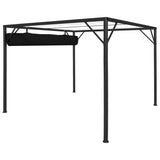 Garden Gazebo with Retractable Roof Canopy 3x3 m Anthracite 47954