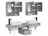 Bathroom Cabinet Set 5 pcs Grey Sonoma 50 x 14.5 x 70 cm 3406324