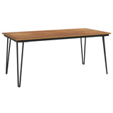 7 Piece Garden Dining Set Solid Wood Acacia and Metal 3155419