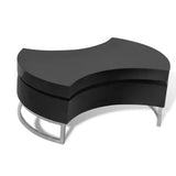 Coffee Table Shape-Adjustable High Gloss Black 240425
