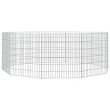 Free Range Animal Enclosure 10-Panel 54x60 cm Galvanised Iron 171575