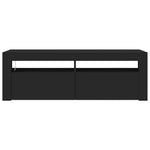 TV Cabinet with LED Lights Black 120x35x40 cm 804311