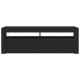 TV Cabinet with LED Lights Black 120x35x40 cm 804311