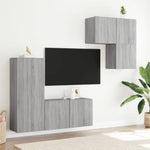 4 Piece TV Wall Units Grey Sonoma Engineered Wood 3216433