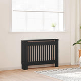 Radiator Cover 2 pcs Black 112 x 19 x 81.5 cm Engineered Wood 3403229