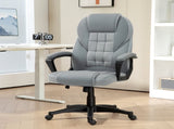 Faux Leather Office Chair - Grey T3398P329473