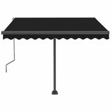 Freestanding Manual Retractable Awning 350x250 cm Anthracite 3069719