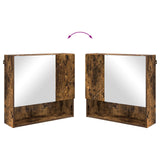 Mirror Cabinet Smoked Oak 59 x 17 x 55 cm Engineered Wood 883369