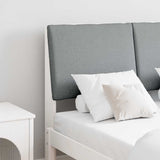 Upholstered Headboard Light Grey 120 cm Solid Pine Wood 879298