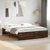 Bed Frame without Mattress Brown Oak 180x200 cm Super King 3279876