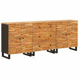 Sideboard 3 pcs Brown 60 x 33 x 75 cm Solid Mango Wood 3310101