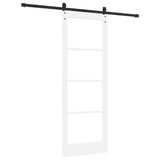 Sliding Door White and Black 78 x 211 cm 3332386