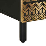 Sideboard 90x33.5x75 cm Solid Rough Wood Mango 4018656