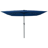 Garden Parasol 295 x 295 x 245 cm Polyester and Steel Azurblau 42003667