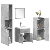 5 Piece Bathroom Furniture Set Concrete Grey Engineered Wood 3324876