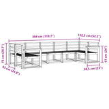 Outdoor Sofa Set 7 pcs Natural Solid Acacia Wood 3366922