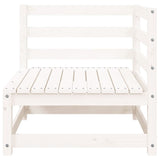 Garden Sofa 2-Seater White Solid Wood Pine 837943